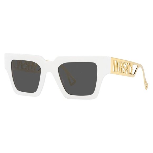 New VERSACE White Square VE4431 401/87 Sunglasses Women - Picture 1 of 4